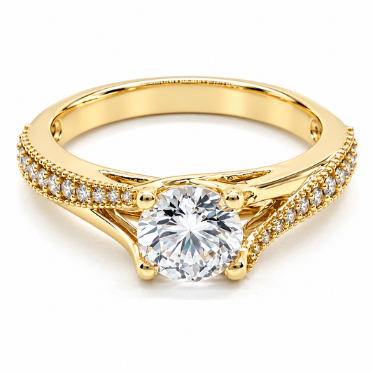 Anillo de compromiso en oro amarillo de 14 Kilates | 11ZA581LQ