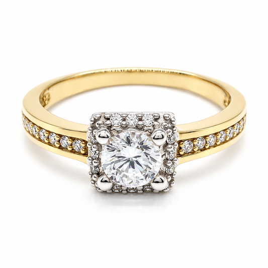 Anillo de compromiso en oro amarillo de 14 Kilates | 11ZA601LQ