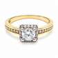 11ZA601LQ  Anillo de compromiso en oro amarillo de 14 Kilates