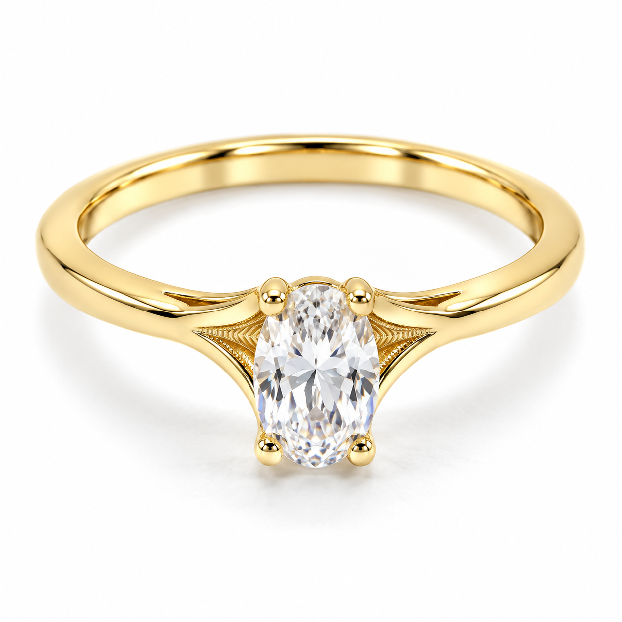 Anillo de compromiso en oro amarillo de 14 Kilates | 11ZA7191LQ