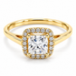 11ZA72LQ Anillo de compromiso en oro amarillo de 14 Kilates