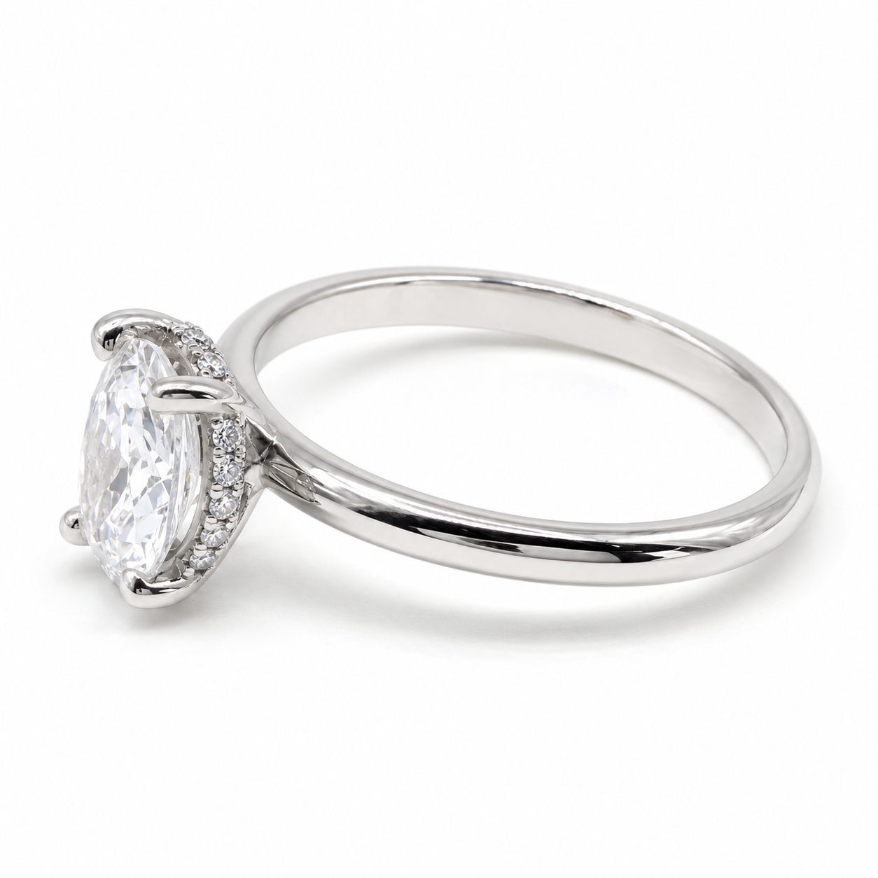 Anillo de compromiso en oro blanco de 14 Kilates | 11ZB8791LQ