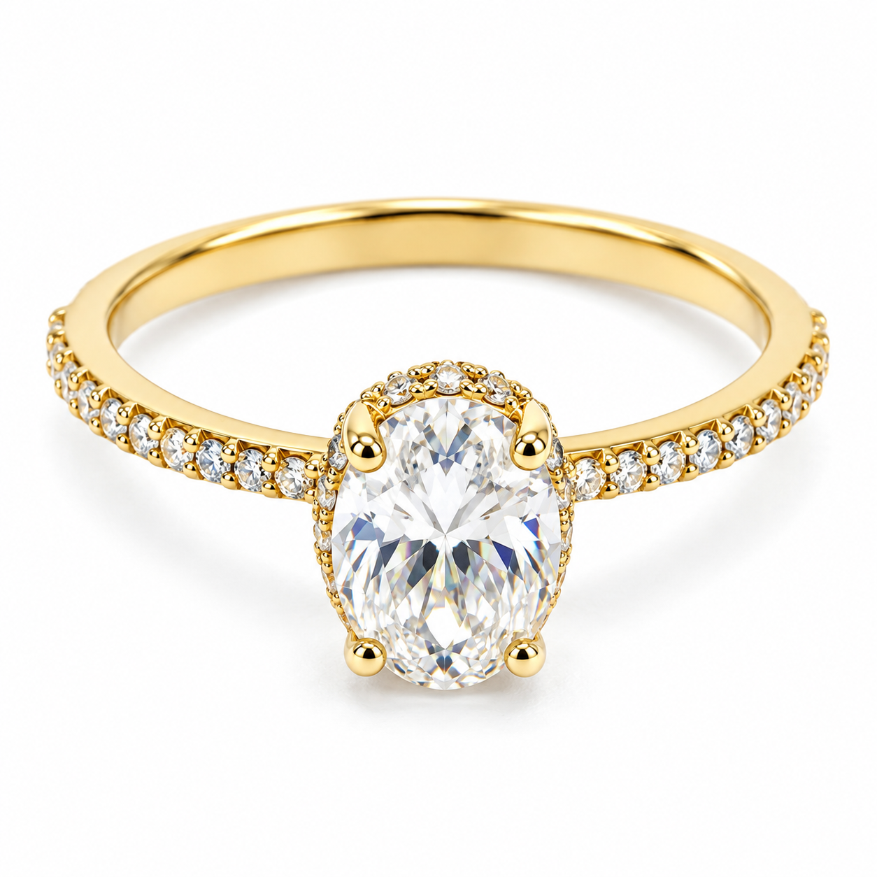 Anillo de compromiso en oro amarillo de 14 Kilates | 11ZA8796LQ