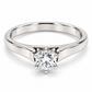 11ZB07LQ Anillo de Compromiso en oro blanco de 14 kilates