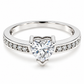 11ZB09LQ Anillo de Compromiso en oro blanco de 14 kilates