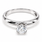 11ZB104LQ Anillo de Compromiso en oro blanco de 14 kilates