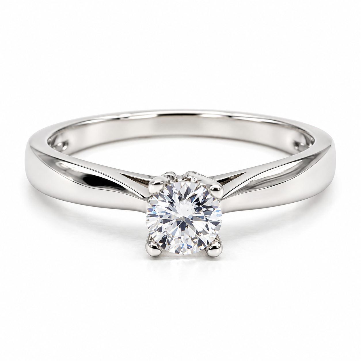 18ZB187LQ Anillo de compromiso en oro blanco de 10 Kilates
