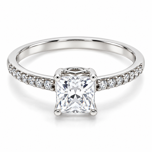 Anillo de Compromiso en oro blanco de 14 kilates | 11ZB44LQ