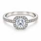 11ZB52LQ Anillo de Compromiso en oro blanco de 14 kilates
