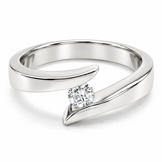 Anillo de Compromiso en oro blanco de 14 kilates | 11ZB53LQ