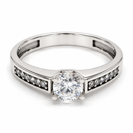 Anillo de Compromiso en oro blanco de 14 kilates | 11ZB625LQ