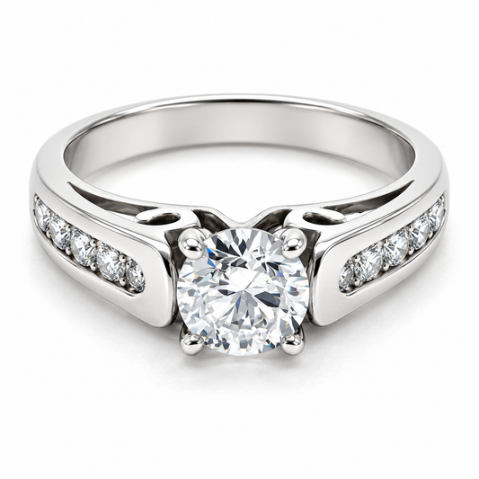 Anillo de Compromiso en oro blanco de 14 kilates | 11ZB70LQ