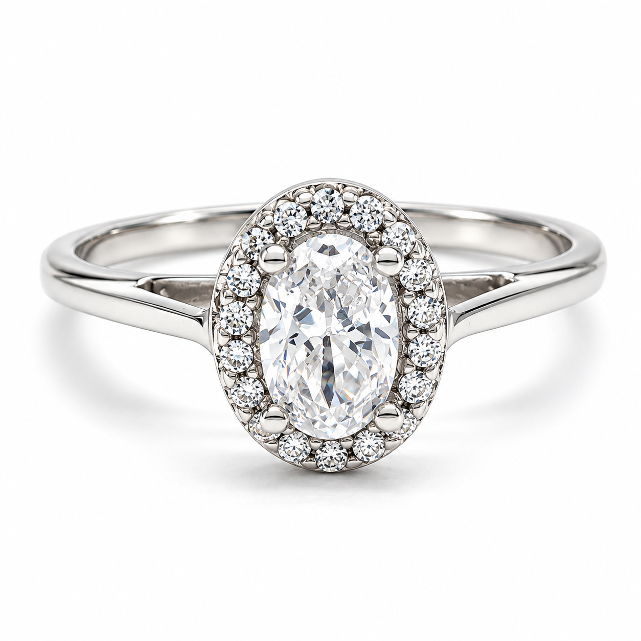 11ZB71LQ Anillo de Compromiso en oro blanco de 14 kilates