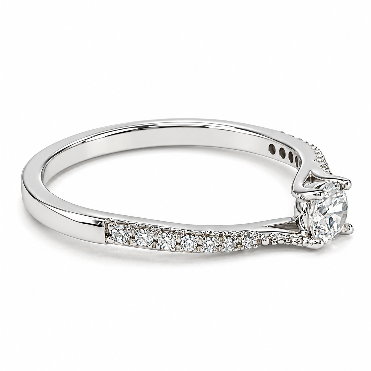 Anillo de compromiso en oro blanco de 14 Kilates | 11ZB7887LQ