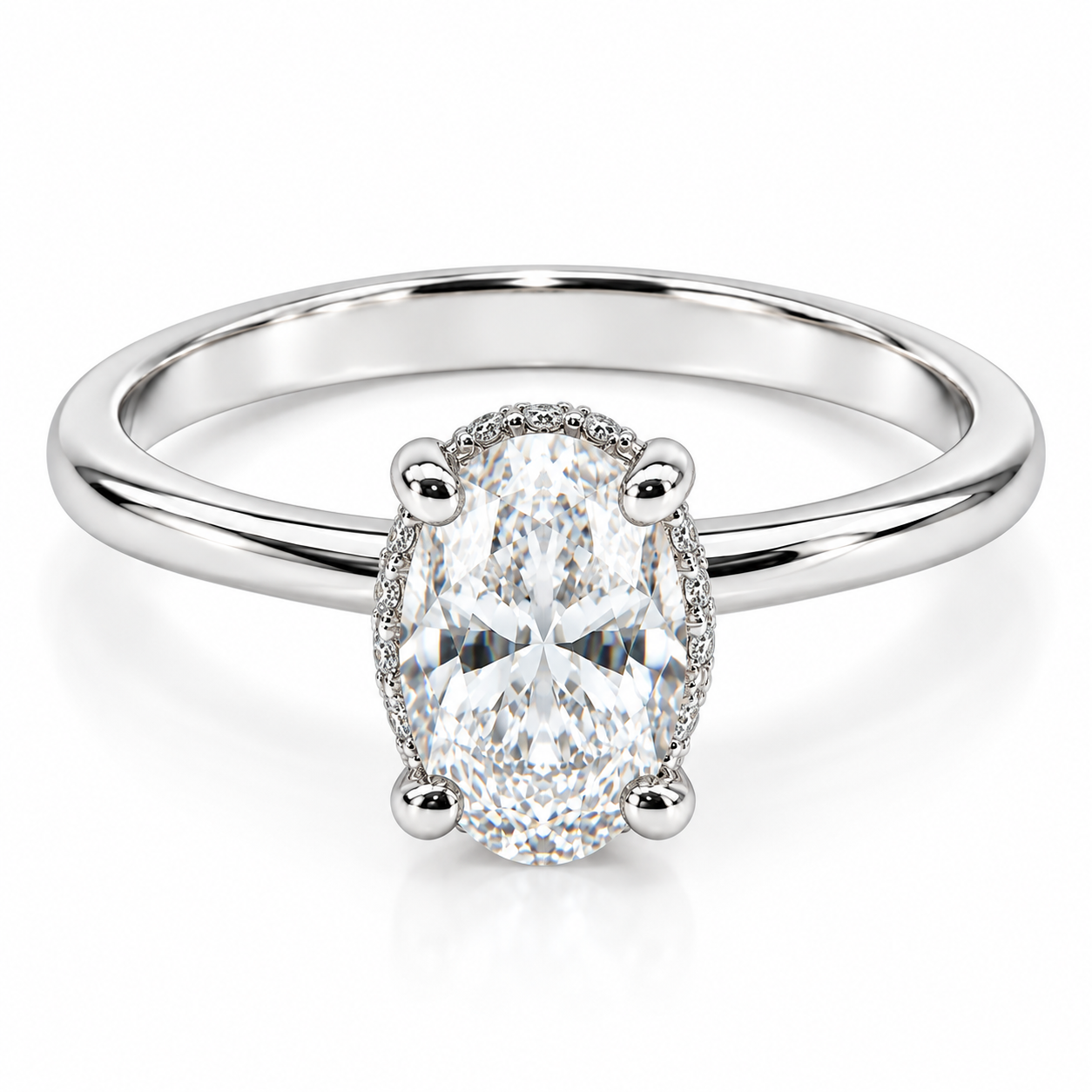 Anillo de compromiso en oro blanco de 14 Kilates | 11ZB8791LQ