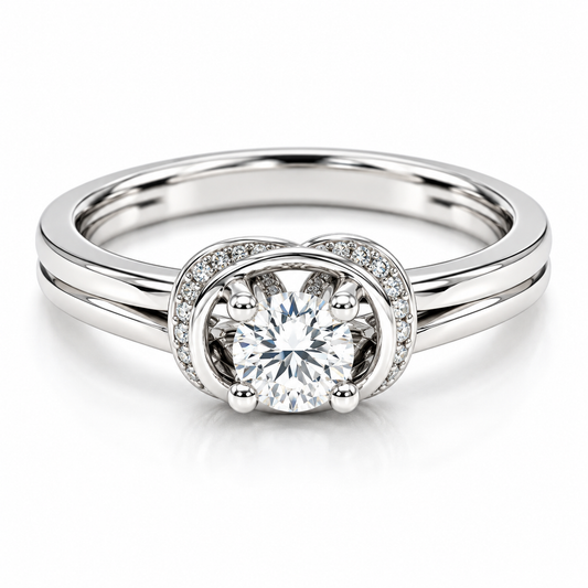 Anillo de Compromiso en oro blanco de 14 kilates | 11ZB9024LQ
