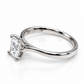 Anillo de compromiso en oro blanco de 14 Kilates corte esmeralda | 11ZB9170LQ