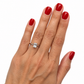 Anillo de compromiso en oro blanco de 14 Kilates corte esmeralda | 11ZB9170LQ