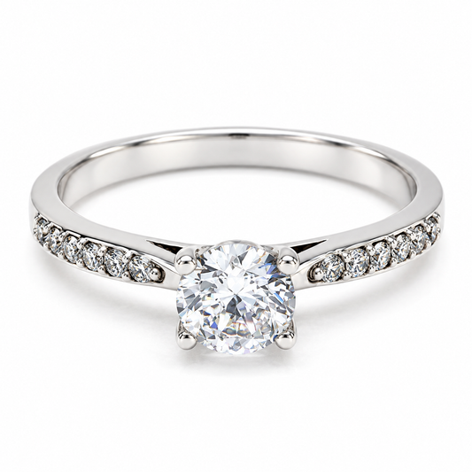 Anillo de Compromiso en oro blanco de 14 kilates | 11ZB91LQ