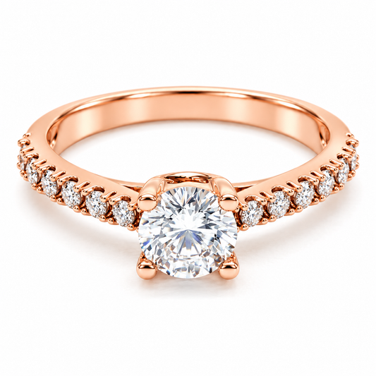 Anillo de Compromiso en Oro Rosa de 14 kilates | 11ZR264LQ