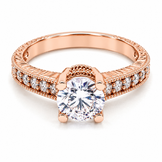 Anillo de Compromiso en Oro Rosa de 14 kilates | 11ZR26LQ