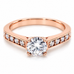 11ZR322LQ Anillo de Compromiso en Oro Rosa de 14 kilates
