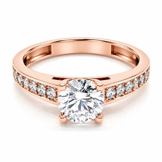 Anillo de Compromiso en Oro Rosa de 14 kilates | 11ZR330LQ
