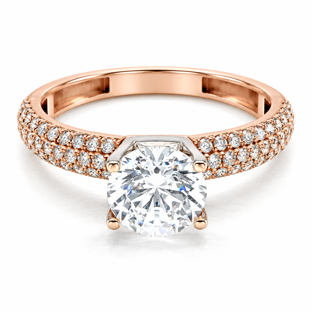 Anillo de Compromiso en Oro Rosa de 14 kilates | 11ZR345LQ