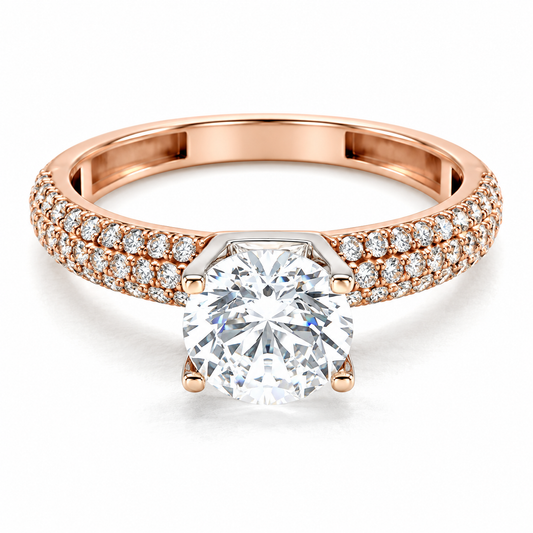 Anillo de Compromiso en Oro Rosa de 14 kilates | 11ZR345LQ