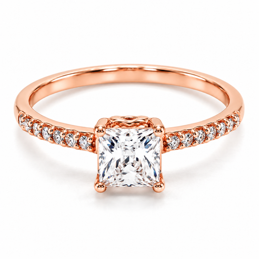 Anillo de Compromiso en Oro Rosa de 14 kilates | 11ZR44LQ