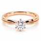 11ZR461LQ Anillo de Compromiso en Oro Rosa de 14 kilates