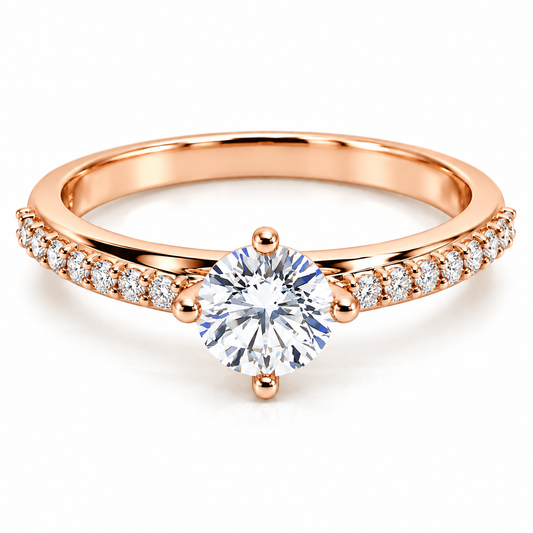 Anillo de Compromiso en Oro Rosa de 14 kilates | 11ZR527LQ