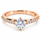 11ZR527LQ Anillo de Compromiso en Oro Rosa de 14 kilates