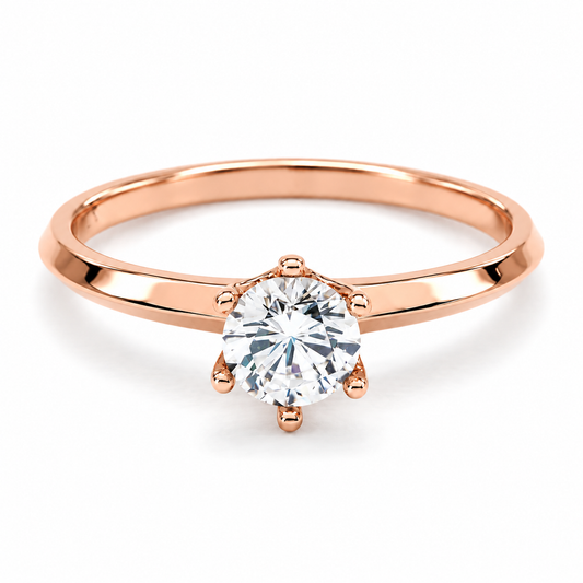 Anillo de Compromiso en Oro Rosa de 14 kilates | 11ZR528LQ