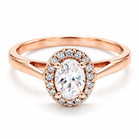 Anillo de Compromiso en Oro Rosa de 14 kilates | 11ZR748LQ