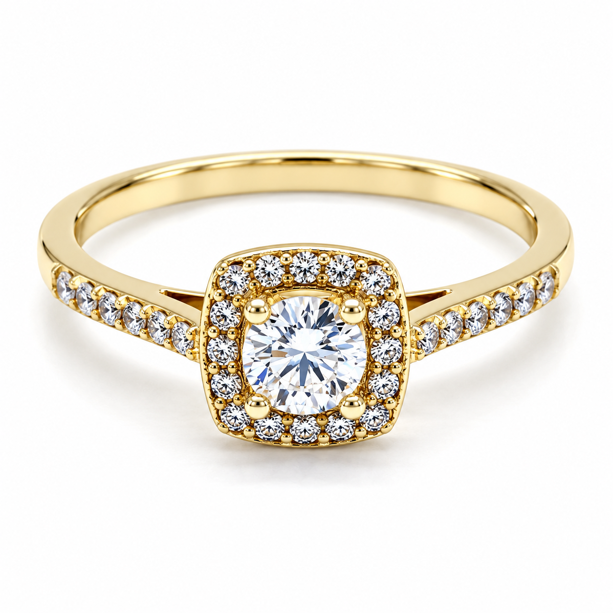 18ZA3095LQ Anillo de compromiso en oro amarillo de 10 Kilates