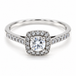 18ZB3095LQ Anillo de compromiso en oro blanco de 10 Kilates
