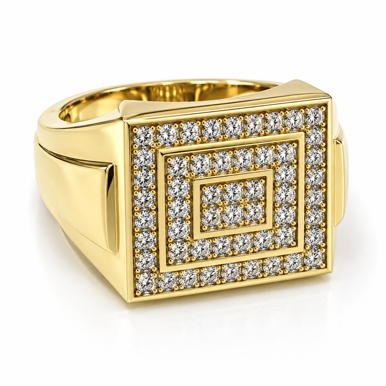 12JC179659LQ Anillo para Caballero en oro amarillo con diamantes naturales