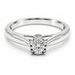 14JC121282LQ Anillo de compromiso en oro blanco de 14 Kilates, con Diamante natural.