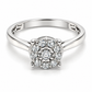 Anillo de compromiso en oro blanco de 14 Kilates, con Diamante natural | 14JC121676LQ
