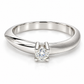 14JC13LQ Anillo de compromiso en oro blanco de 14 Kilates, con Diamante natural.
