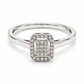14JC152432LQ Anillo de compromiso en oro blanco de 14 Kilates con Diamantes naturales