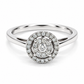 14JC163367LQ Anillo de compromiso en oro blanco de 14 Kilates, montado con Diamantes naturales.