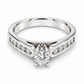 14JC39LQ-19 Anillo de Compromiso en oro blanco de 14 Kilates, montado con Diamantes naturales.