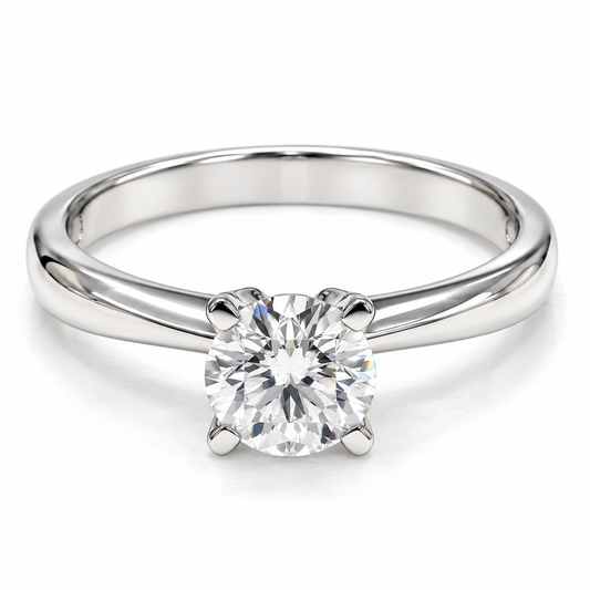Anillo de Compromiso en oro blanco de 14 Kilates montado con Diamantes naturales | 14JC4245LQ