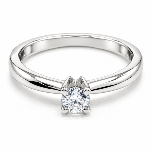 Anillo de compromiso en oro blanco de 14 Kilates, con diamantes naturales | 14JC42LQ-11