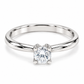 14JC42LQ-18 Anillo de Compromiso en oro blanco de 14 Kilates, montado con Diamante natural.