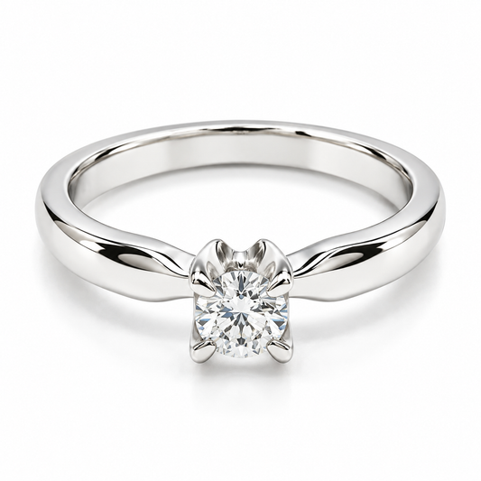 Anillo de Compromiso en oro blanco de 14 Kilates, montado con Diamantes naturales | 14JC66LQ-22
