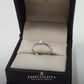 14JC42LQ-11 Anillo de compromiso en oro blanco de 14 Kilates, con diamantes naturales.