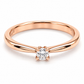 15JC40LQ-09 Anillo de Compromiso en oro rosa de 14 Kilates, montado con Diamante natural.